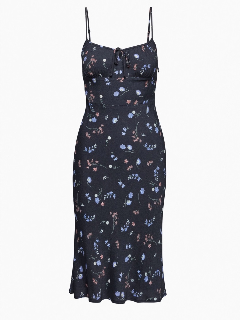 Wilfred Navy Floral Slip Midi Dress